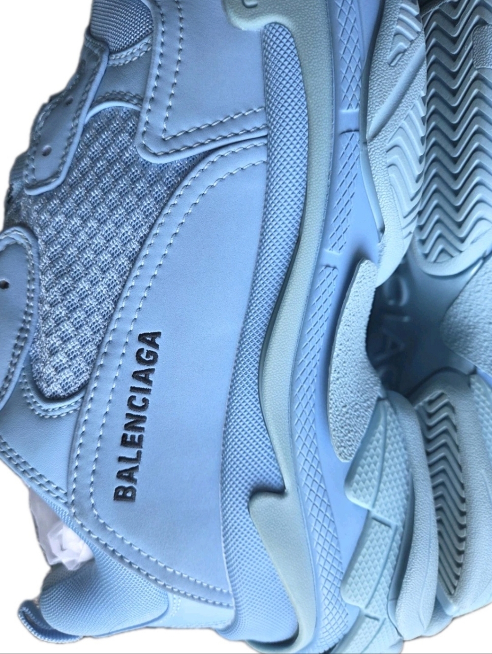 Balenciaga Light Blue Triple S LowTop Sneakers EU 46 / US Size 13 - Picture 11 of 15